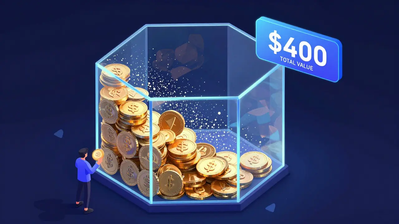 A hexagonal liquidity pool with shifting USDC and ETH particles as traders rebalance the ratio.