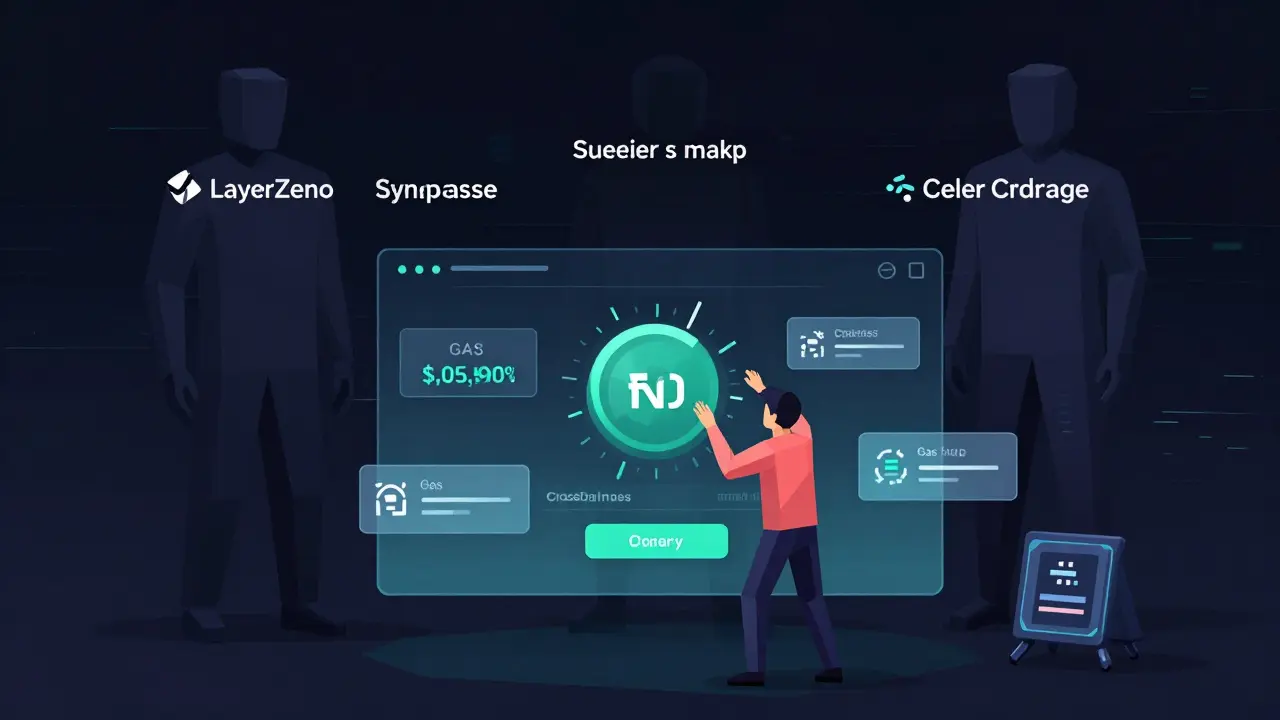 User facing errors while swapping tokens, with stable alternatives standing strong in geometric forms behind.