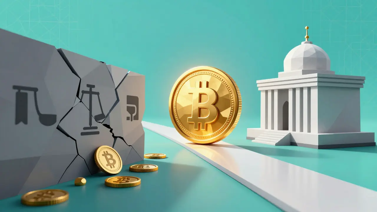 Low poly comparison of banned crypto vs state-controlled CBDC path