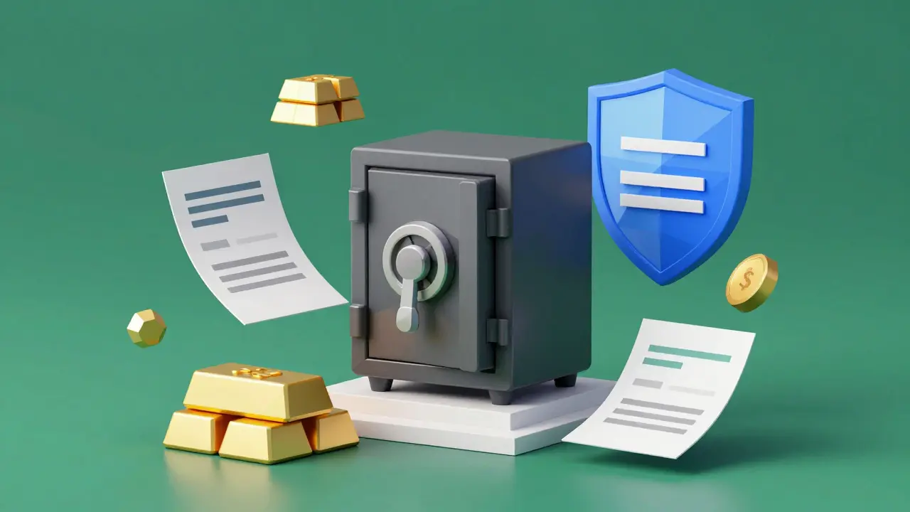Low poly vault showing BitLicense costs and bonds