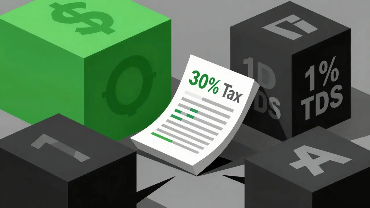 Abstract low poly art showing heavy taxes crushing business profits