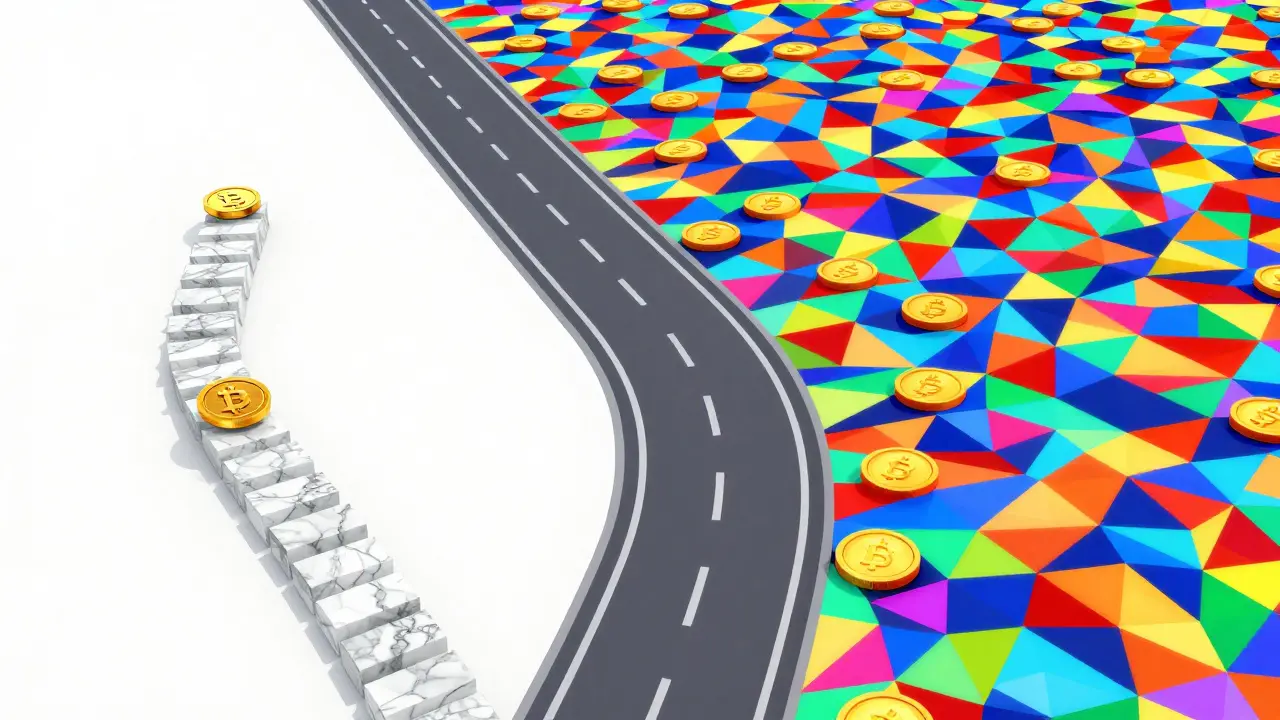 Low poly comparison of limited vs extensive crypto exchange options