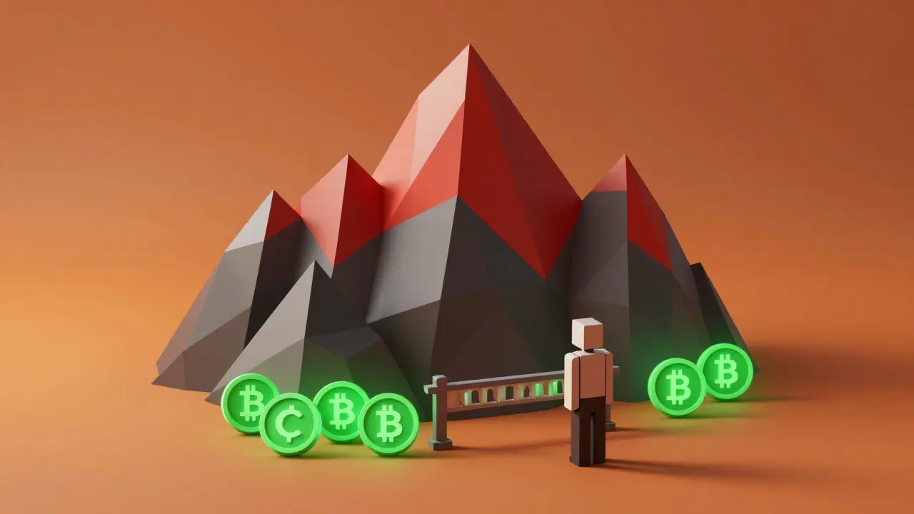 Low poly illustration of crypto trading risks and hidden token costs