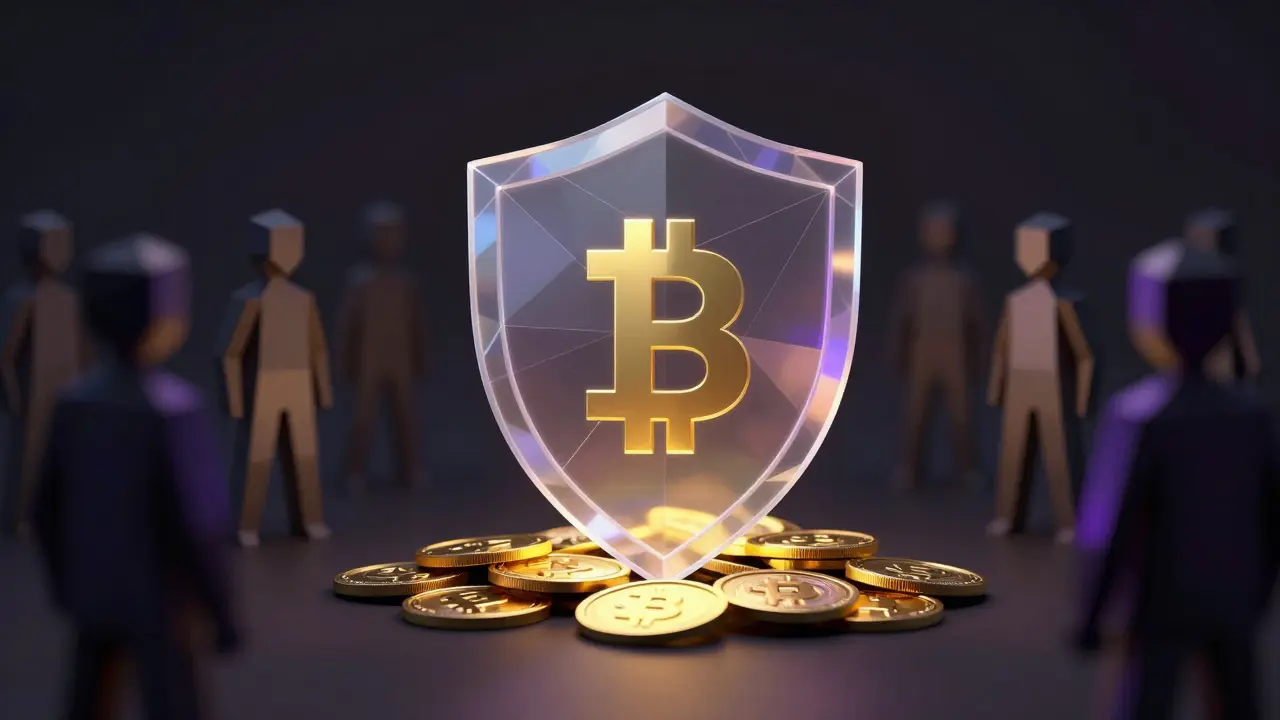 Low poly shield protecting tokens from shadows
