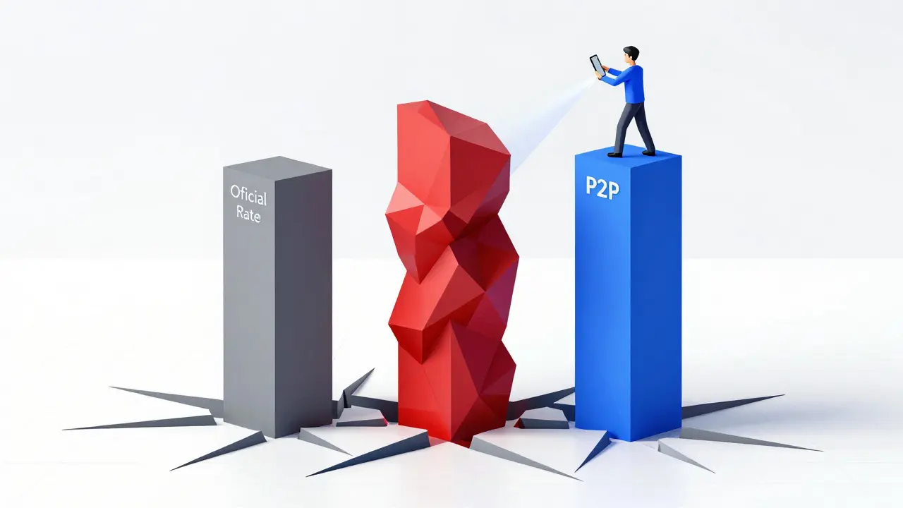 Abstract low poly representation of stable crypto vs volatile markets