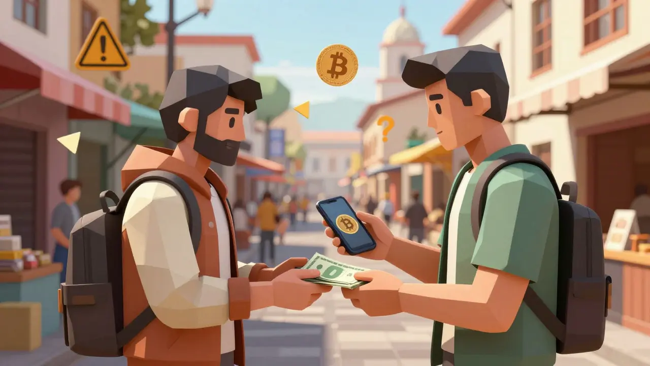 Low poly illustration of P2P crypto cash trade