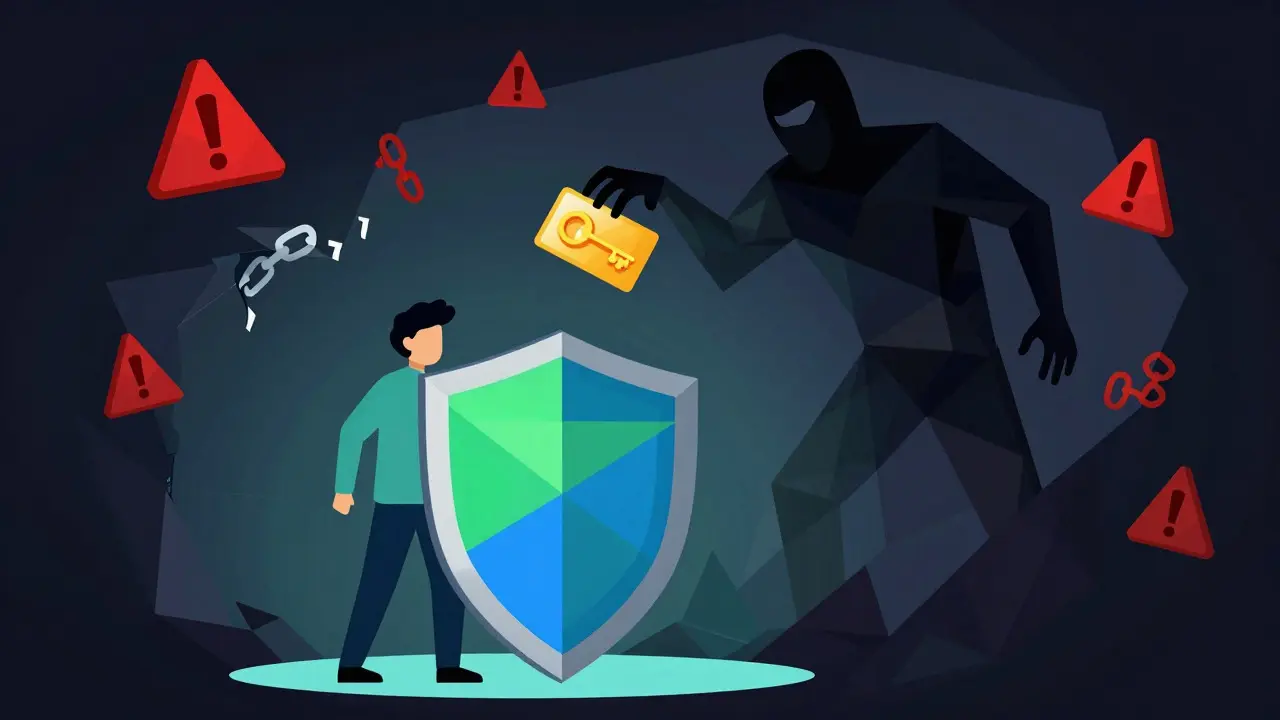 Low poly illustration of user blocking crypto recovery scammer