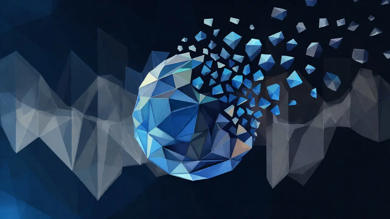 Abstract low-poly visualization of missing trading volume data