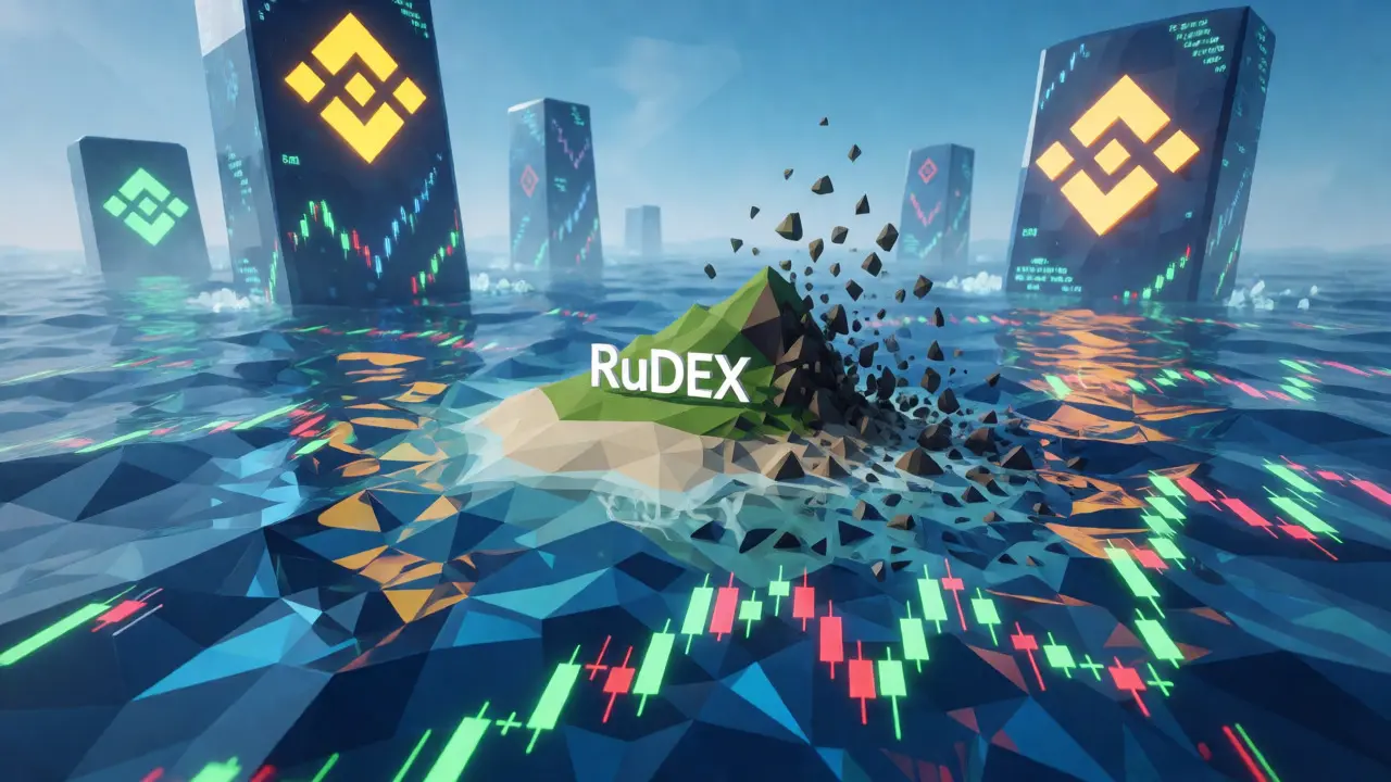 Crumbling crypto island dwarfed by giant exchanges